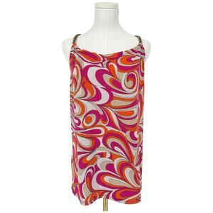 Michael Kors Psychedelic Gold Chain Sleeveless Top L-XL AS-IS* Party Going Out